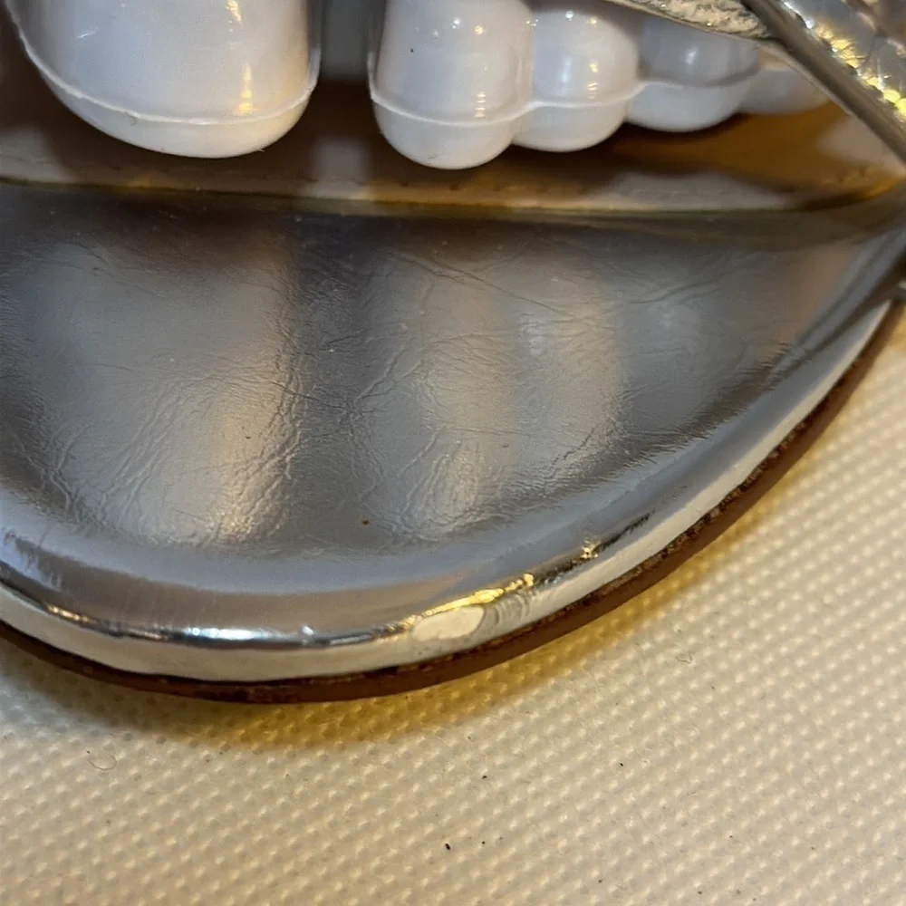 I. Miller Beautiful Shoes Strappy Metallic Wedge Sandals Size 8.5 - EUC